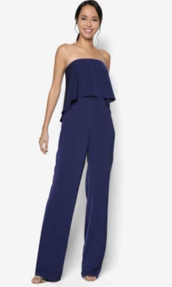 Zalora Blue Jumpsuit, Fesyen Wanita 