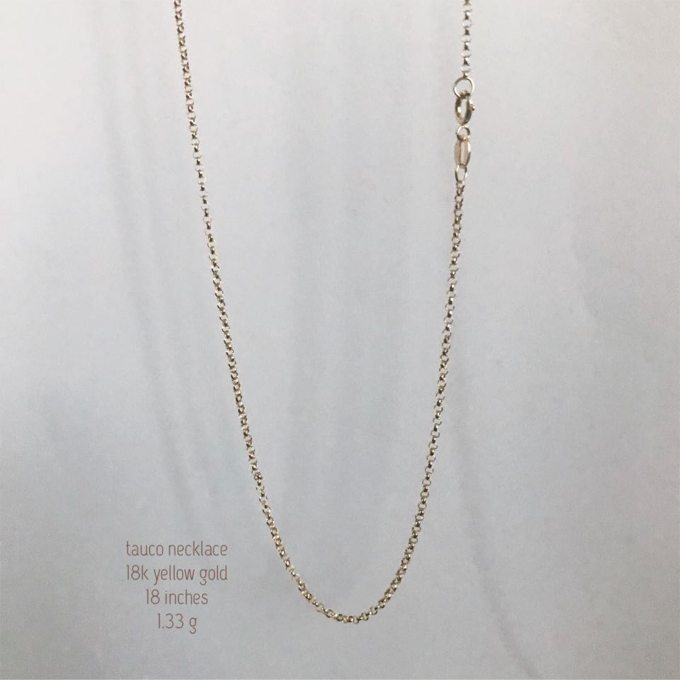 18k Gold Tauco Necklace 18”, Women's 