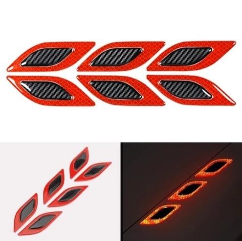 6pcs Car Carbon Fiber Reflective Strip Van PMD Motorcycle Bike Bicycle  Vehicle Truck Bus Lorry, Car Accessories, Accessories on Carousell