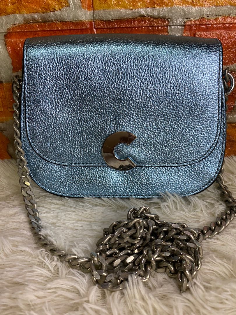 Sac à Main Coccinelle Authentique En Daim - Marron, Taille Moyenne, Vintage Fabriqué En Italie