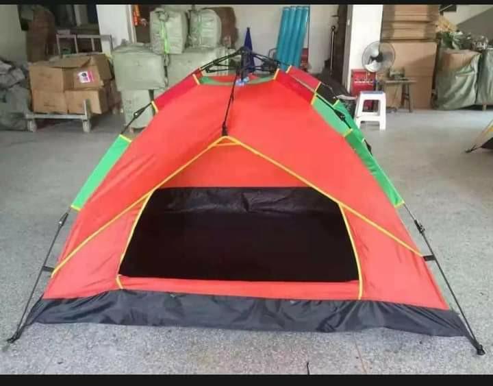 automatic camping tent (Category: Hiking & Camping) located in Manila. Submitted by minidivisoria (Listing ID 1139865566, Image 2). Description: Automatic camping tent （with camping lamp and tactical flashlight battery operated only:) 6 person 1350only 4person 1150 only binondo.