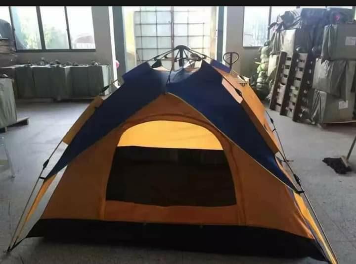 automatic camping tent (Category: Hiking & Camping) located in Manila. Submitted by minidivisoria (Listing ID 1139865566, Image 1). Description: Automatic camping tent （with camping lamp and tactical flashlight battery operated only:) 6 person 1350only 4person 1150 only binondo.