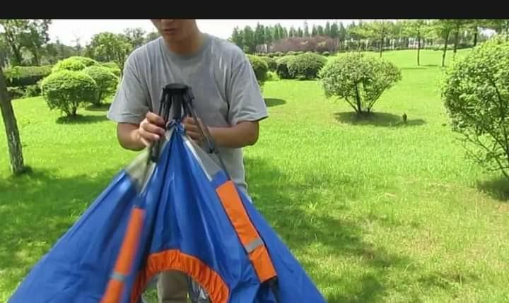 automatic camping tent (Category: Hiking & Camping) located in Manila. Submitted by minidivisoria (Listing ID 1139865566, Image 3). Description: Automatic camping tent （with camping lamp and tactical flashlight battery operated only:) 6 person 1350only 4person 1150 only binondo.
