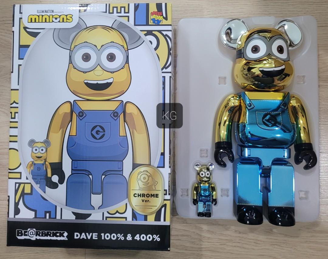 Bearbrick Dave Chrome 400% 100%, Hobbies & Toys, Collectibles