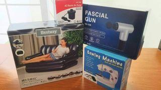 Bestway Sofabed, Facial Gun Massager and Portable Sewing Machine