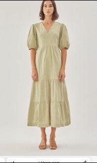 BNWOT Klarra cotton tiered maxi dress S