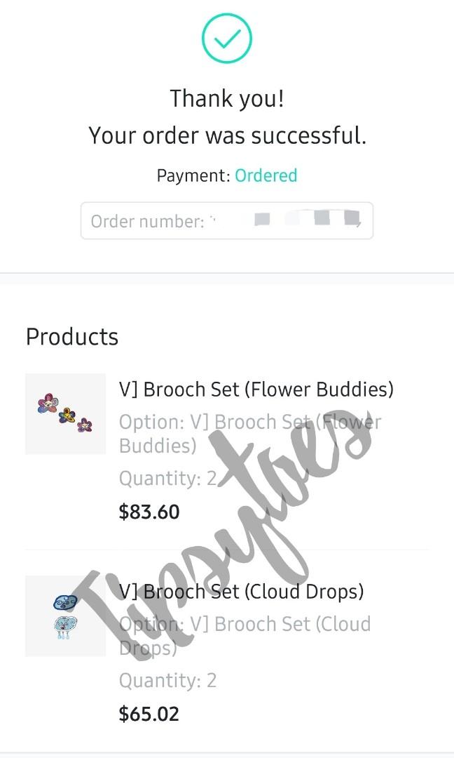 V's Mute Boston Bag, Flower Buddies & Cloud Drops Brooch Set💜 #bts #a
