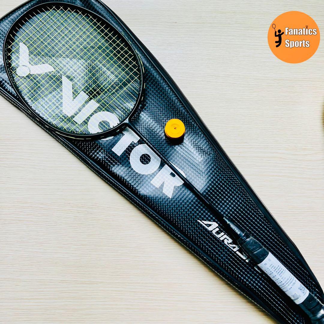 Bundle Brand New Victor Auraspeed Project Black Limited Edition Badminton Racket Strung With Vbs66n Sports Equipment Sports Games Racket Ball Sports On Carousell