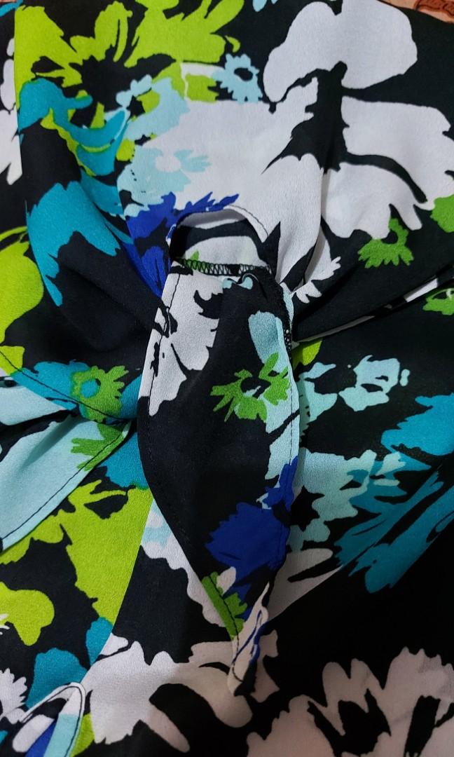 CATO BLOUSE PANTAI HIJAU BIRU, Fesyen 