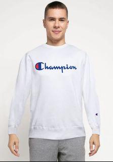 Champion Crew Neck White Sweatshirt UNISEX