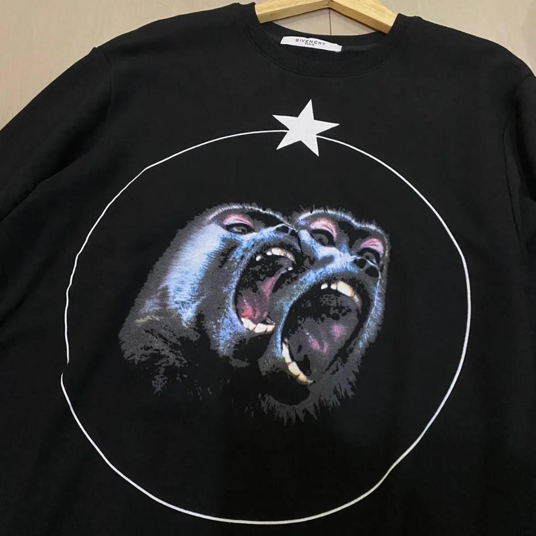 Crewneck Givenchy Twin Monkey Fesyen Pria Pakaian Baju Luaran