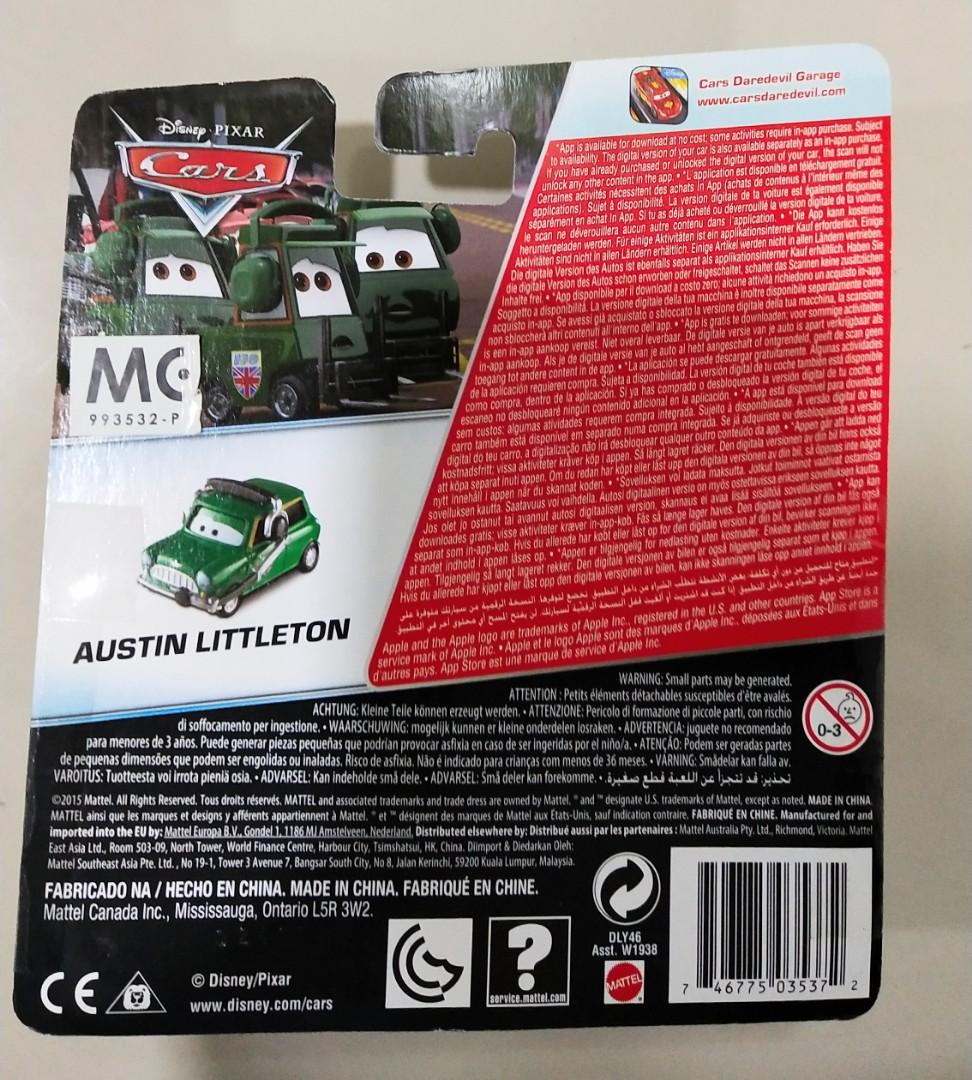 Disney Pixar CARS Austin Mini 'Austin Littleton', Hobbies & Toys