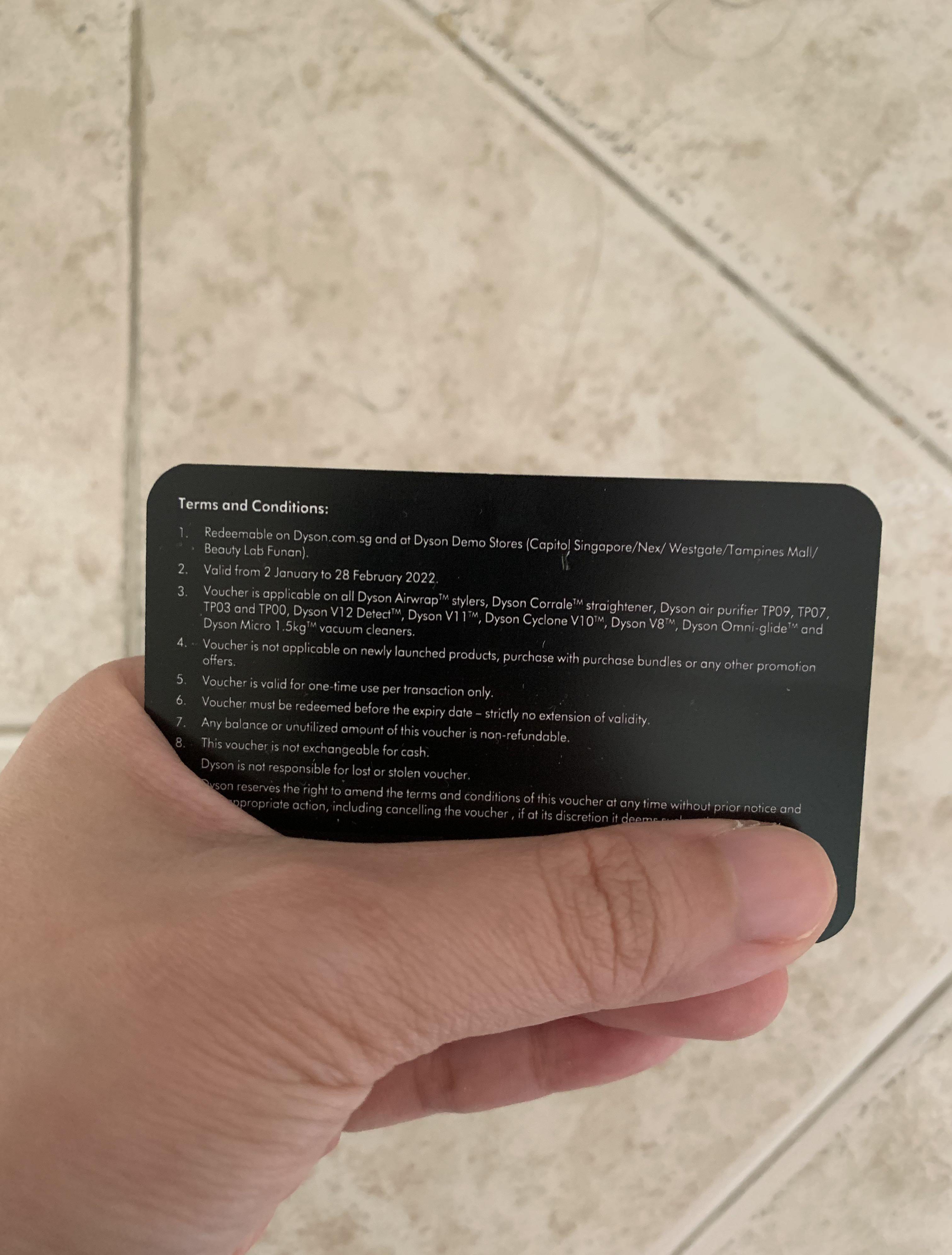 Dyson voucher 100, Tickets & Vouchers, Store Credits on Carousell