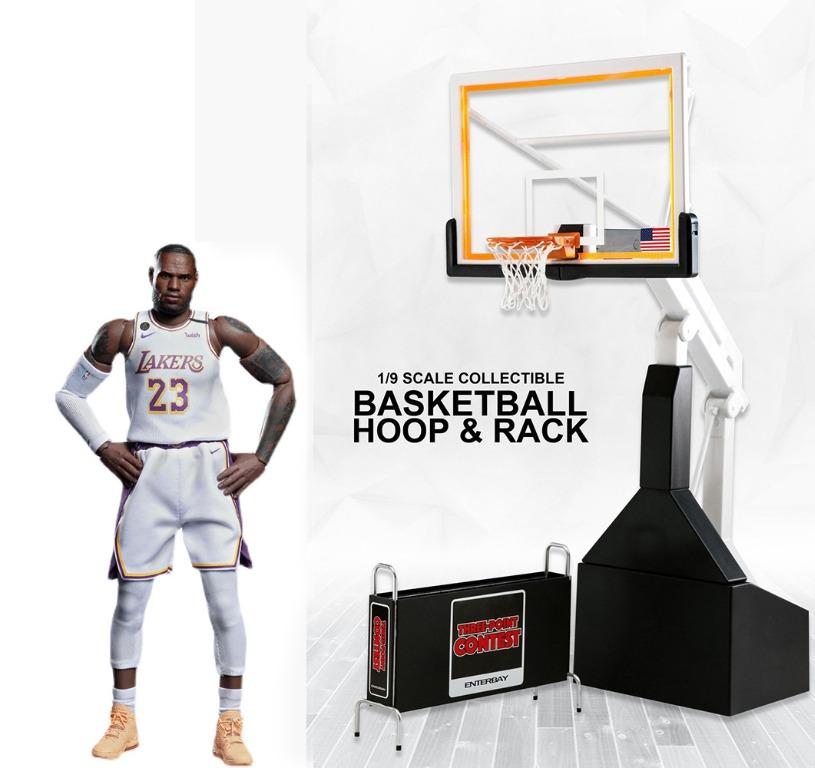 Enterbay Legron James 1:9 & Motion Masterpiece Basketball Hoop (OR-1004)  1:9 Collectible Figure Set