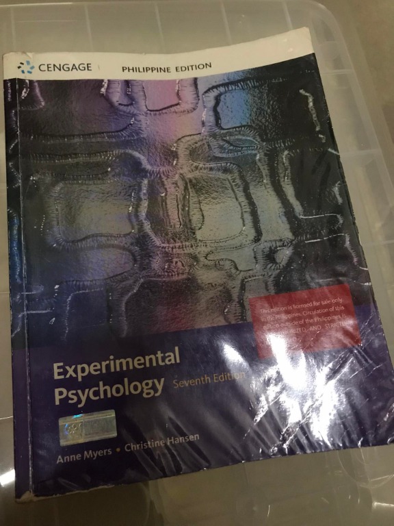 Experimental Psychology 7th Ed. by Anne Myers | Christine Hansen ...
