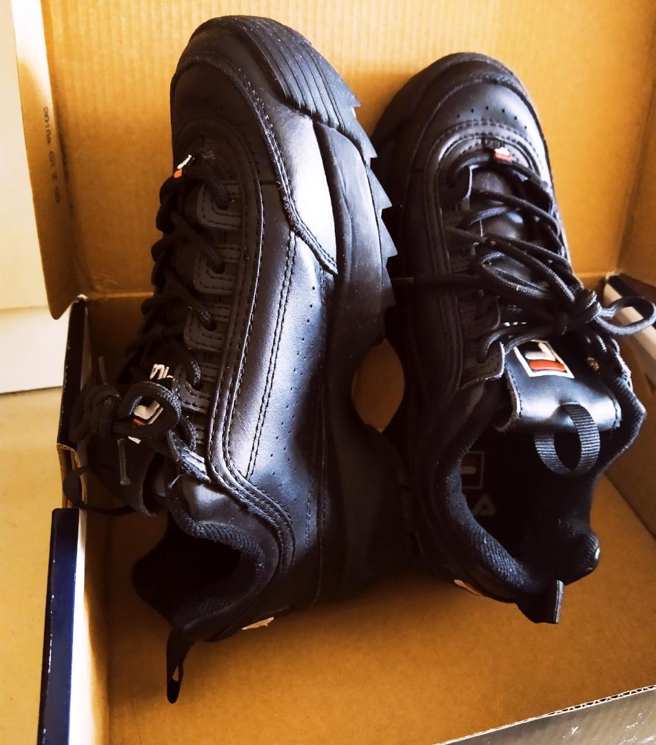 Fila Disruptor II premium Black colour Women s Fashion Footwear Sneakers on Carousell