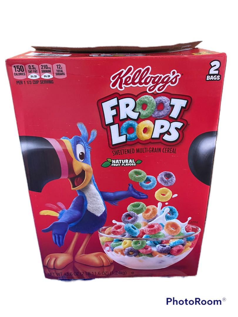 Froot Loops Sweetened Multigrain Cereal sold per pouch not by box, Food ...