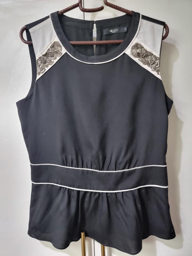 G2000 Black Beaded Sleeveless Blouse (Category: Blouses) located in Manila. Submitted by decluttermystuff21 (Listing ID 1139945955, Image 1). Description: Black Beaded Sleeveless Top Brand: G2000 size 38 on tag (fits small to medium) Item has signs of use. Condition is reflected in the pictures. Additional will be provided as requested..