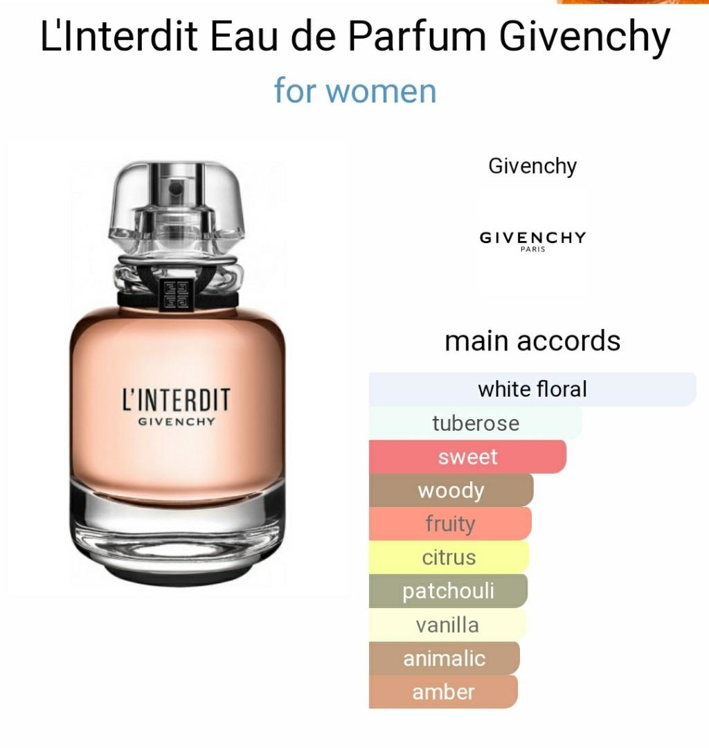 Givenchy L'Interdit, Beauty & Personal Care, Fragrance & Deodorants on  Carousell