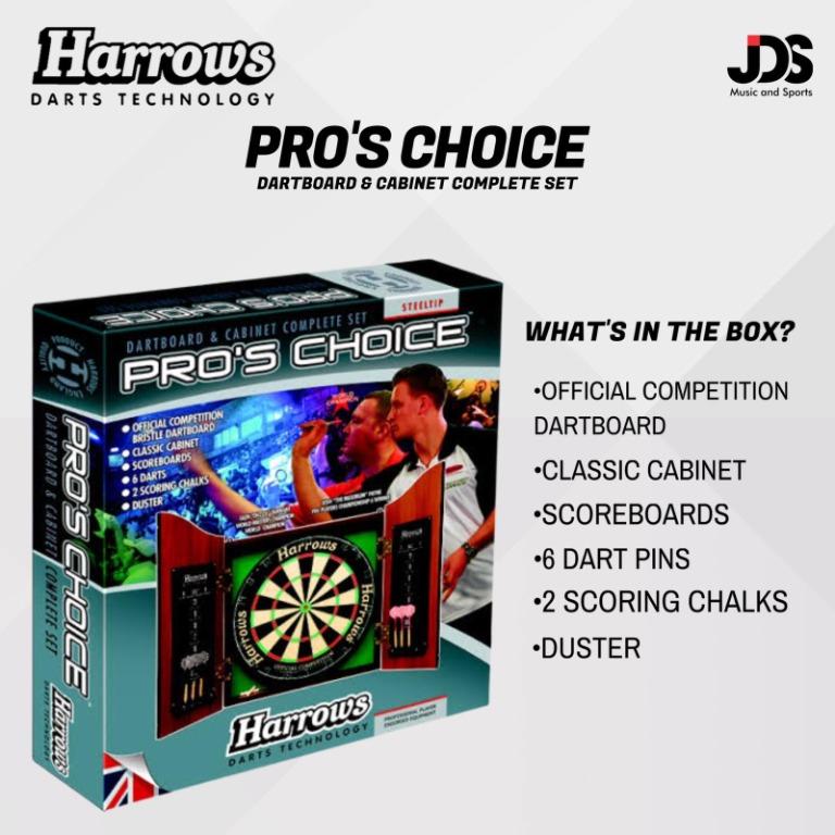 Harrows Pro's Choice Dartboard and Complete Set, Sports