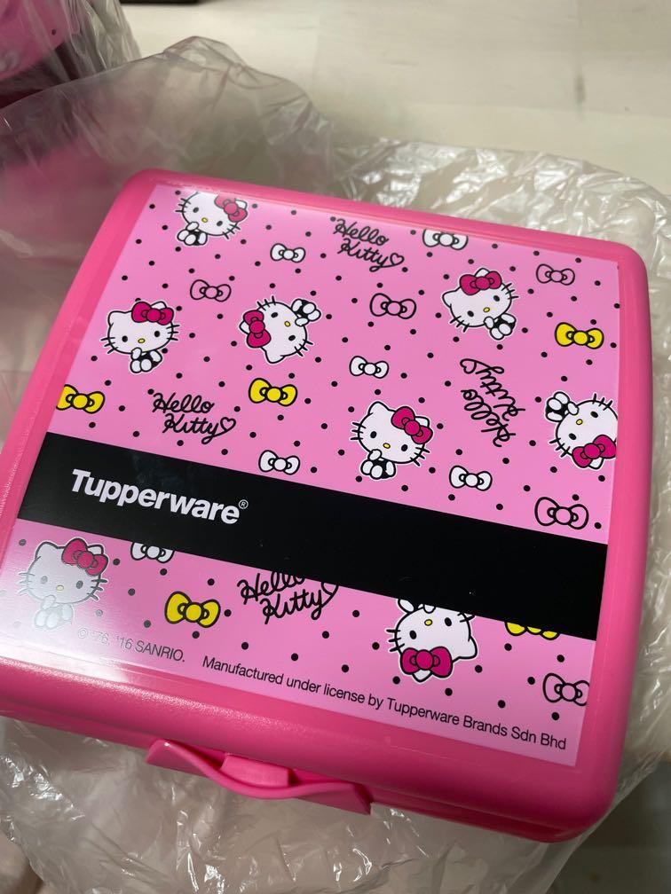 Hello Kitty Tupperware tumbler and lunch box, Furniture & Home Living