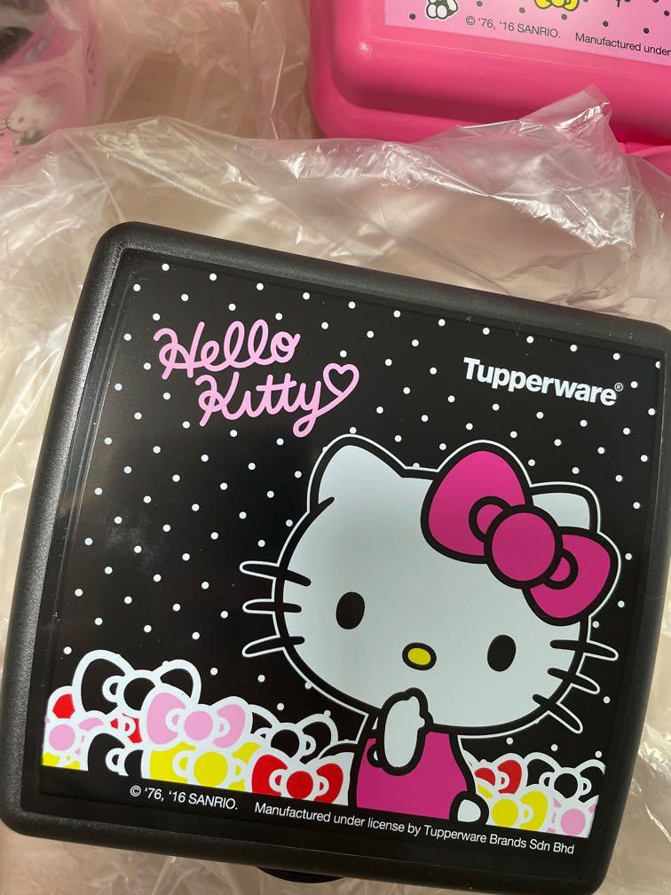 Hello Kitty Tupperware tumbler and lunch box, Furniture & Home Living