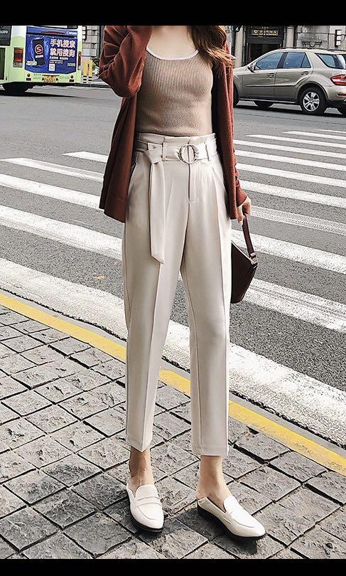 High Waist Pants (Korean style), Women's Fashion, Bottoms, Other Bottoms on  Carousell