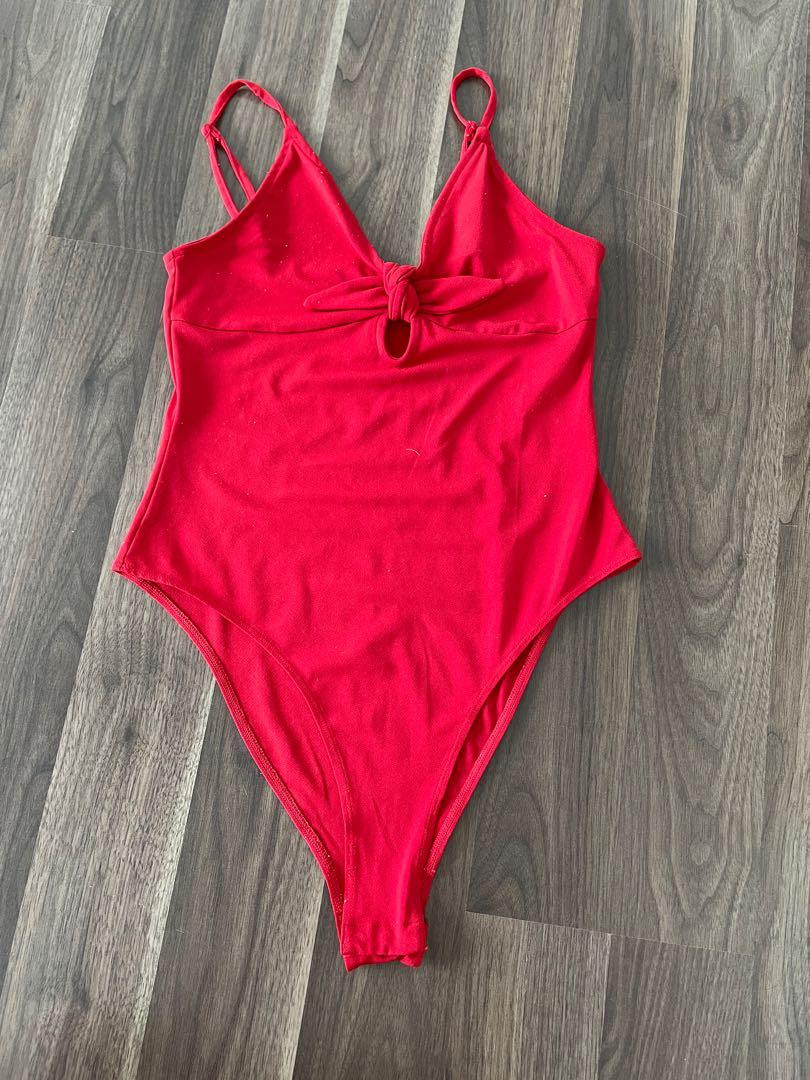 H&m top red bodysuit