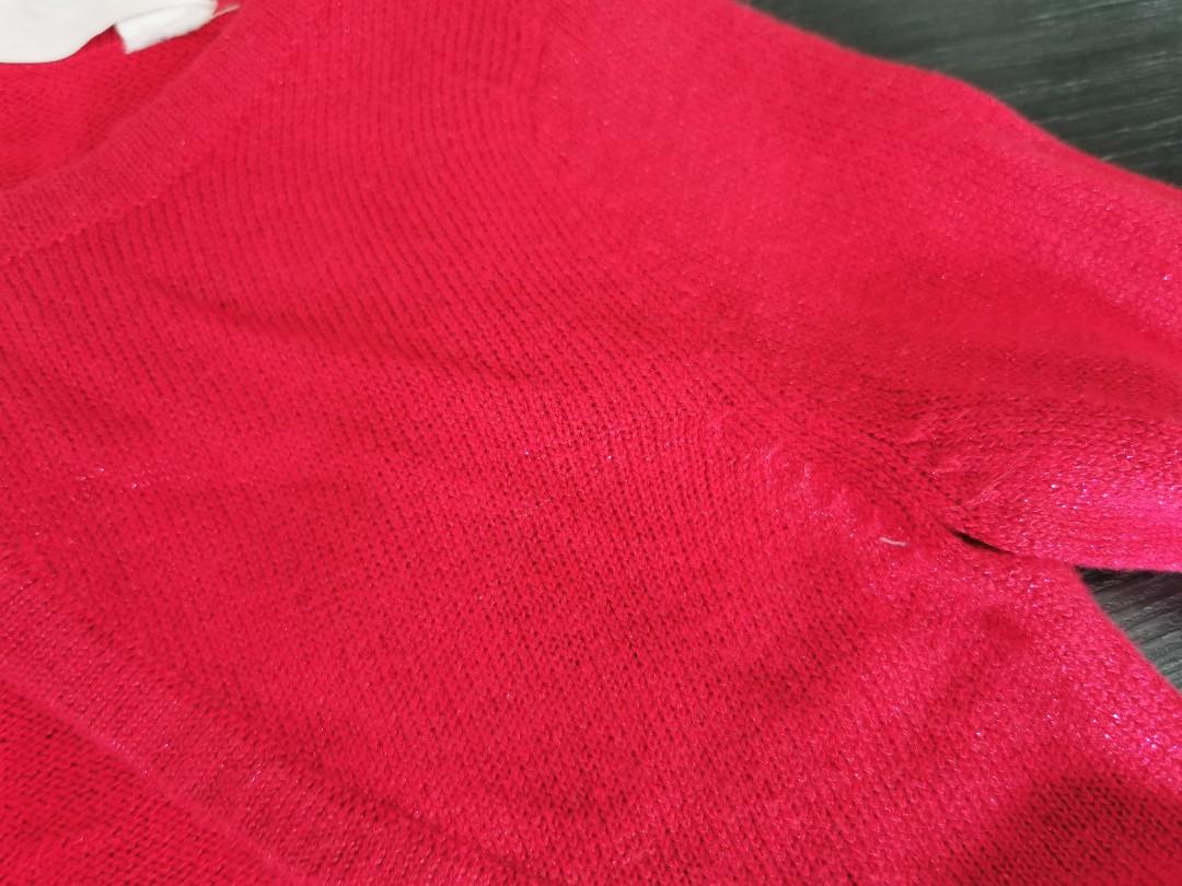H M red glitter short crop cardigan Babies Kids Babies Kids