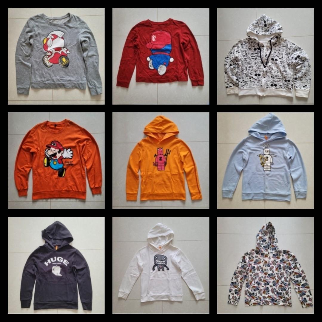 Graphic Cartoon Hoodies Sweaters Pullovers from Korea Colonize Lego Mario Batman Mickey Mouse etc. Korean Street Fashion
