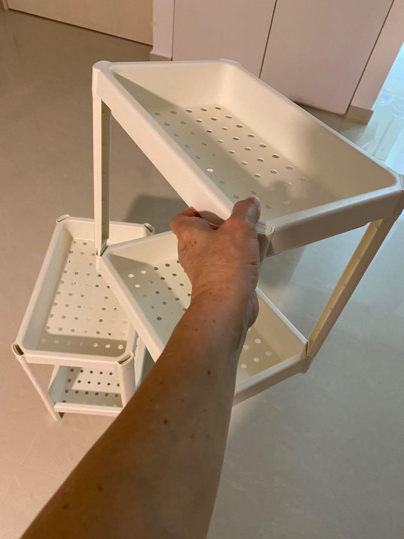 IKEA 4tier plastic shelves, Furniture & Home Living, Home Improvement & Organisation, Storage