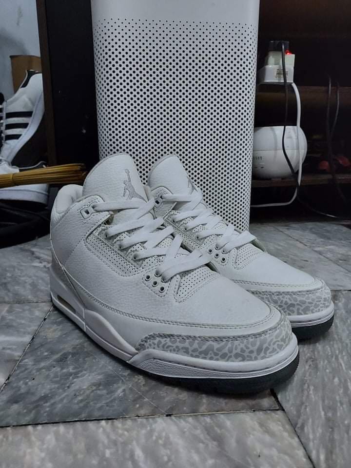 pure white jordan 3