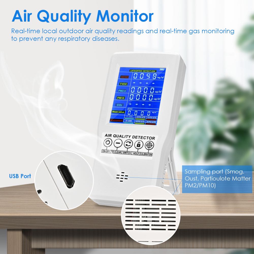 JSM131 Formaldehyde/Air Quality Tester/PM2.5/Carbon Dioxide Detector
