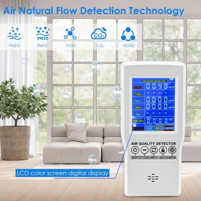 JSM131 Formaldehyde/Air Quality Tester/PM2.5/Carbon Dioxide Detector, Furniture & Home Living