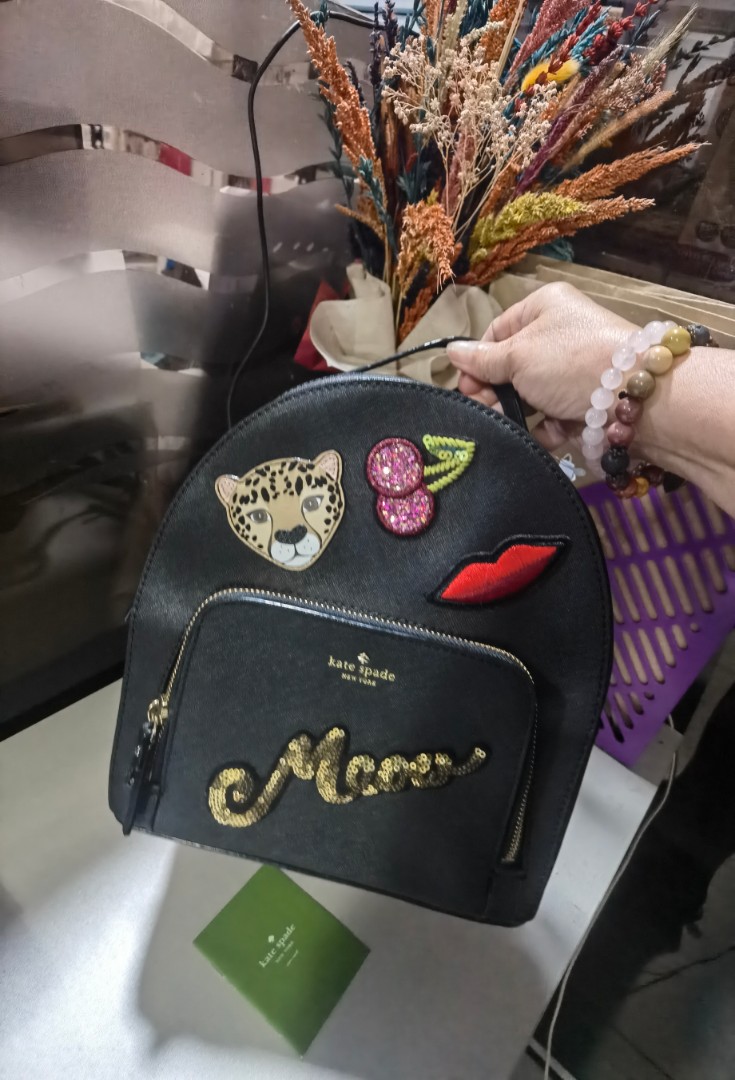 kate spade meow backpack