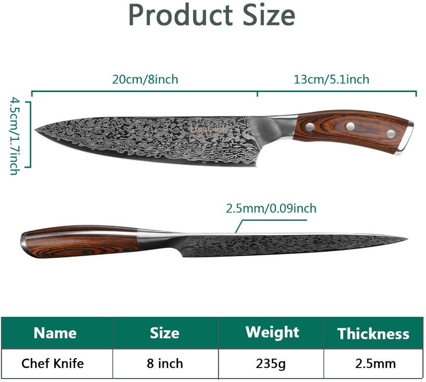 [KM1] Kitchen 8 inch Professional Chef's Knives Japanese