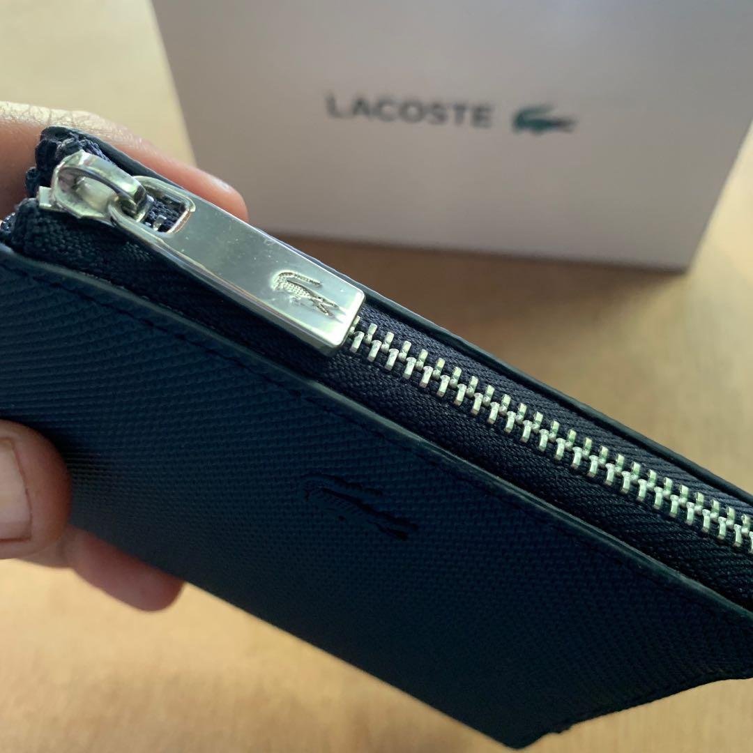 Lacoste Peacoat Zip Credit Card Holder Luxury Bags And Wallets On Carousell 