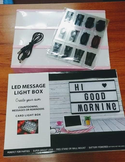 Led Letter Card Diy Light Box Night A4 Size 480nt 居家生活 家飾在旋轉拍賣 - Diy Light Up Letters Cardboard Box