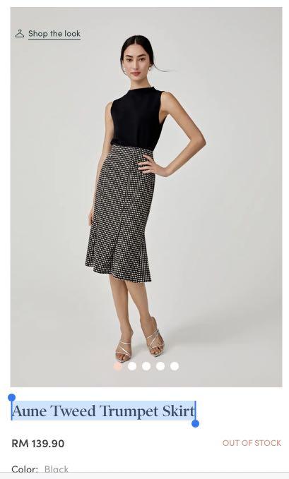 Love Bonito Aune Tweed Trumpet Skirt Women s Fashion Bottoms