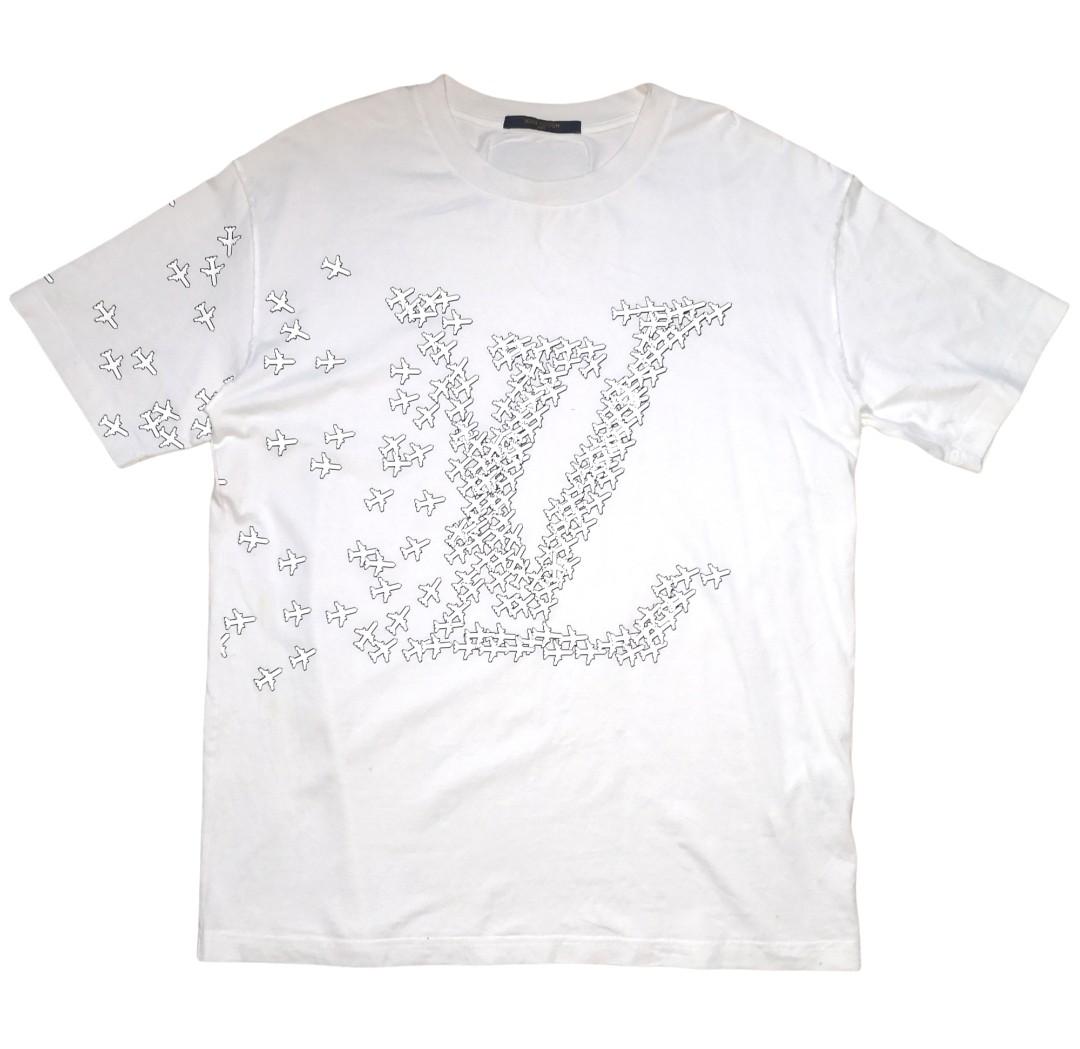 Louis Vuitton Mens White Tshirt Size Medium LV Planes Tee Japan Only
