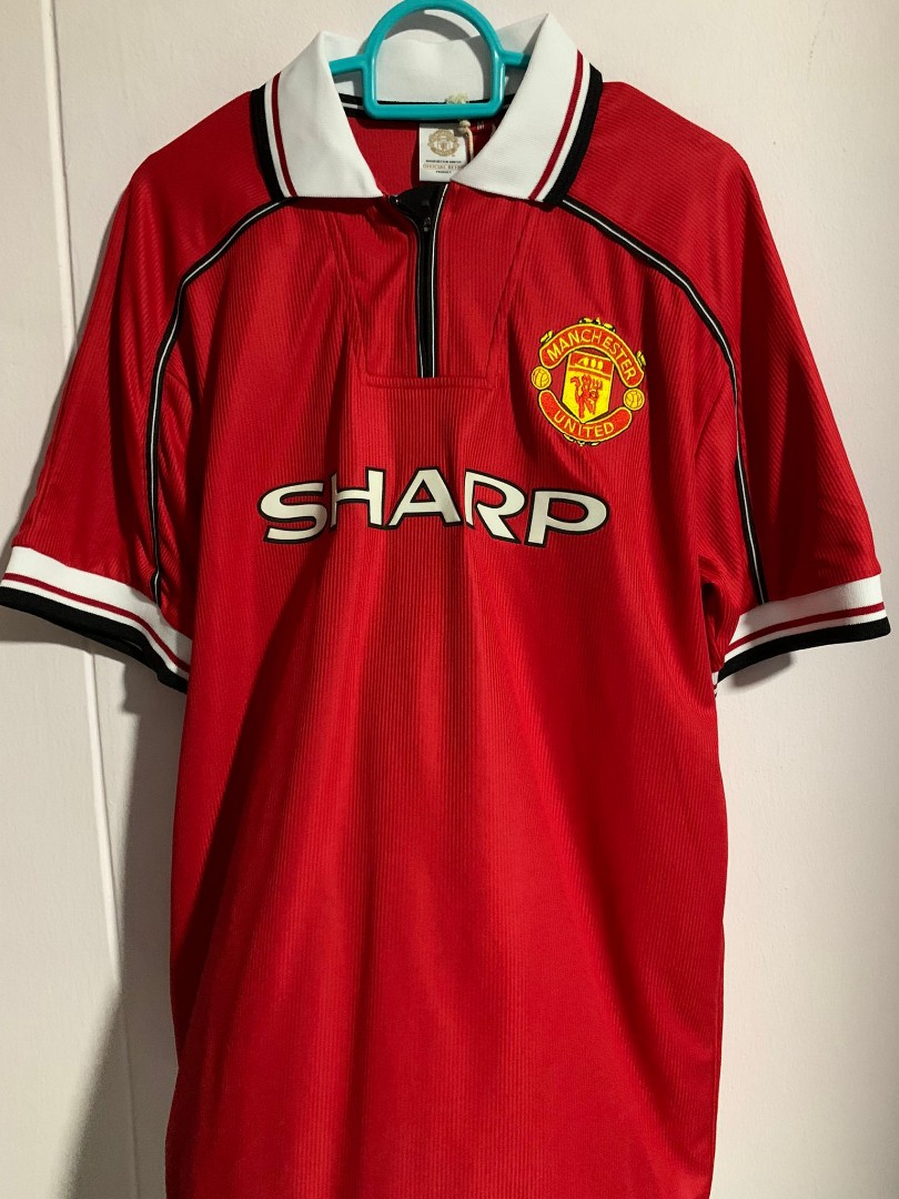 Authentic Manchester United Retro Jersey, Men's Fashion, Tops & Sets ...