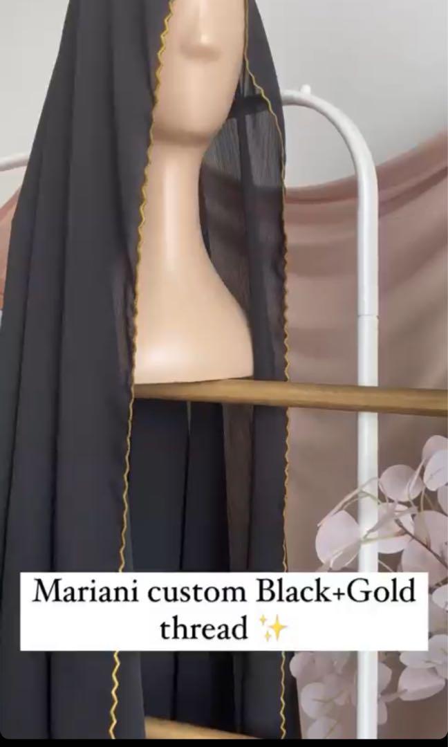 shawl sulam hitam gold