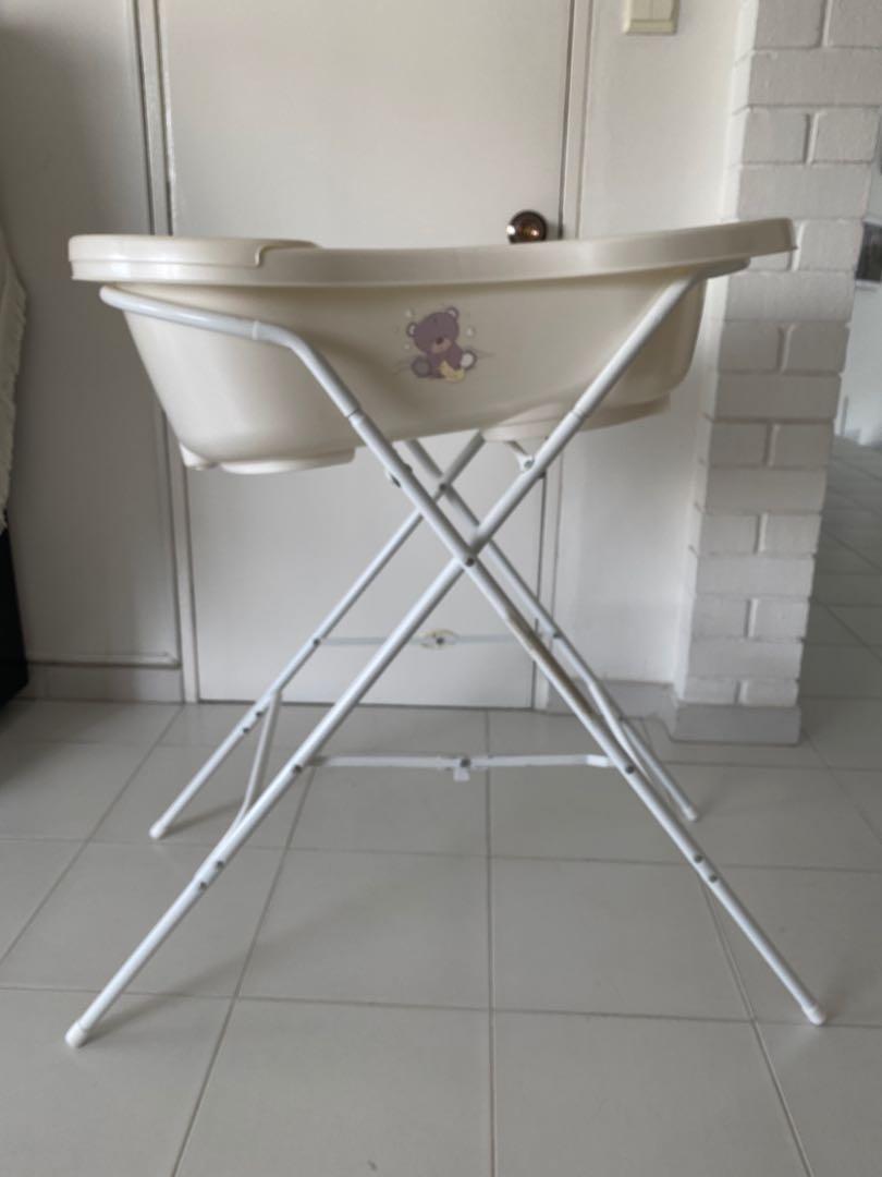 Mothercare bathtub with foldable stand, Babies & Kids, Bathing