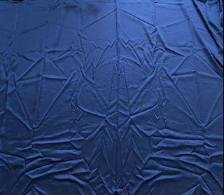 Navy blue satin fabric