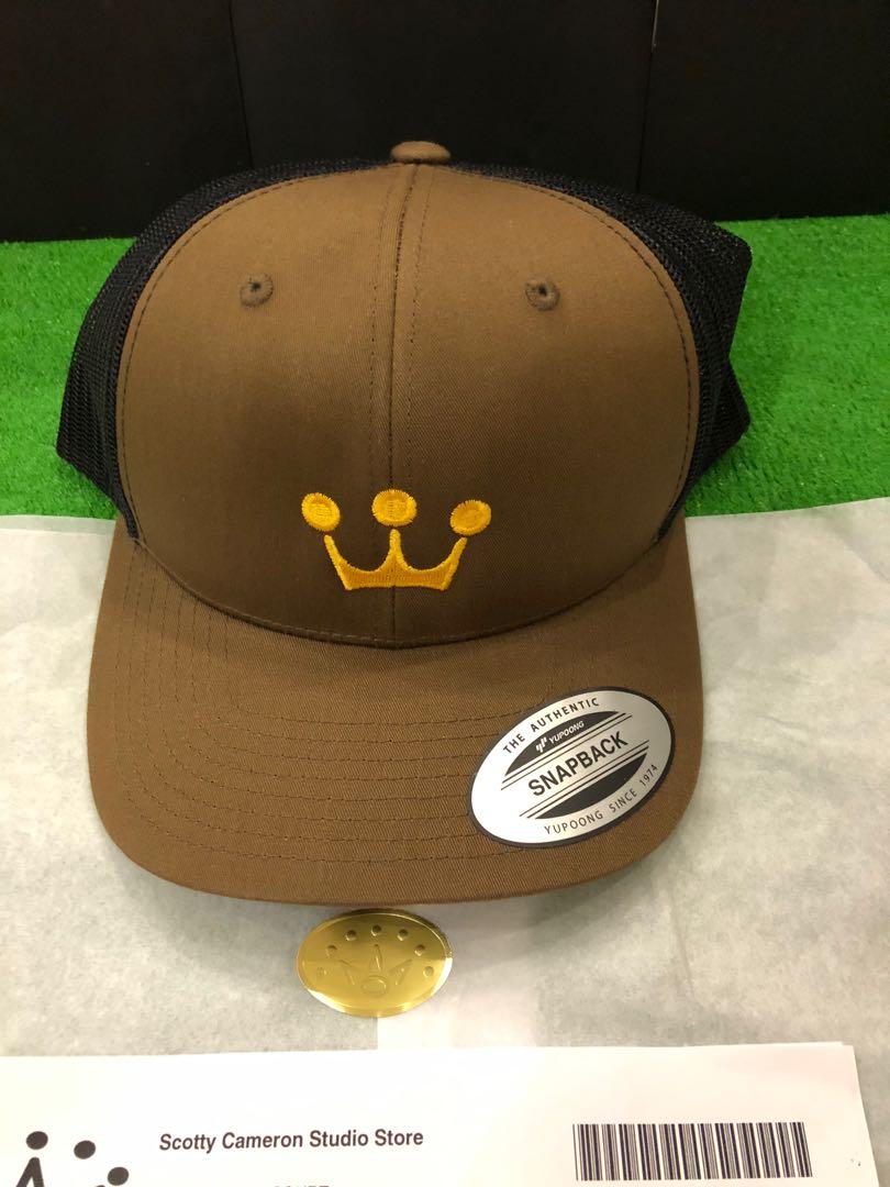 NEW Scotty Cameron Hat Mini Crown Mesh Snapback Brown/Black