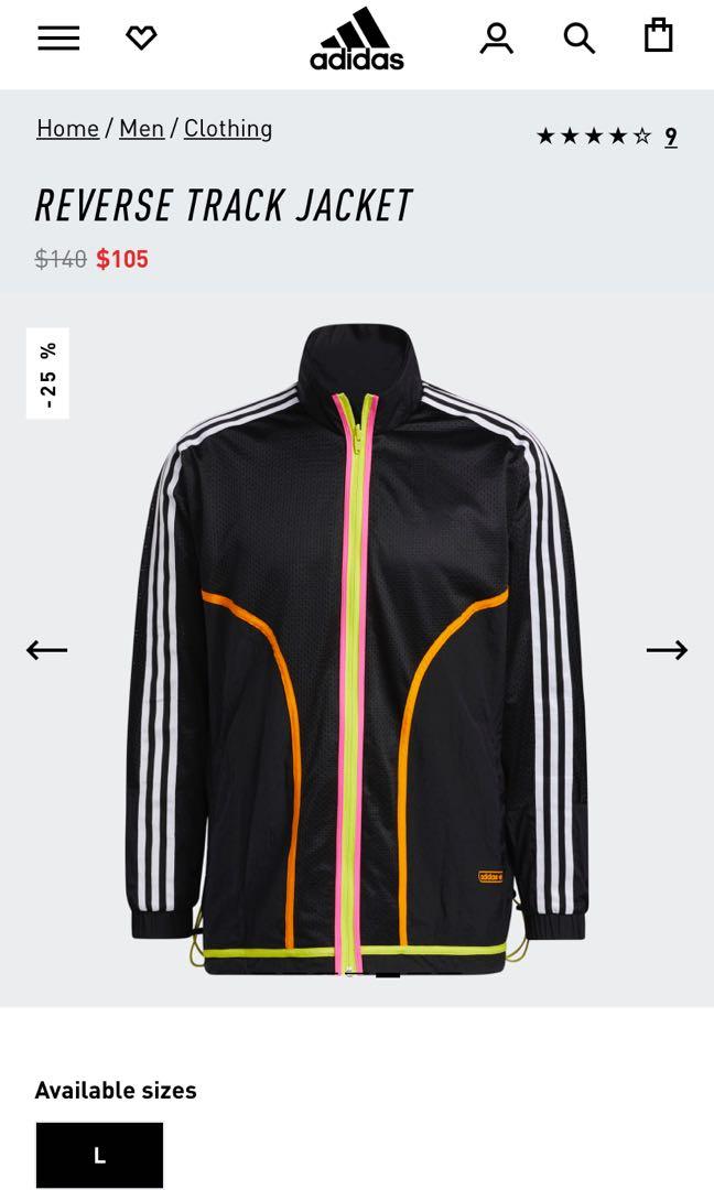 Adidas windbreaker size chart hot sale