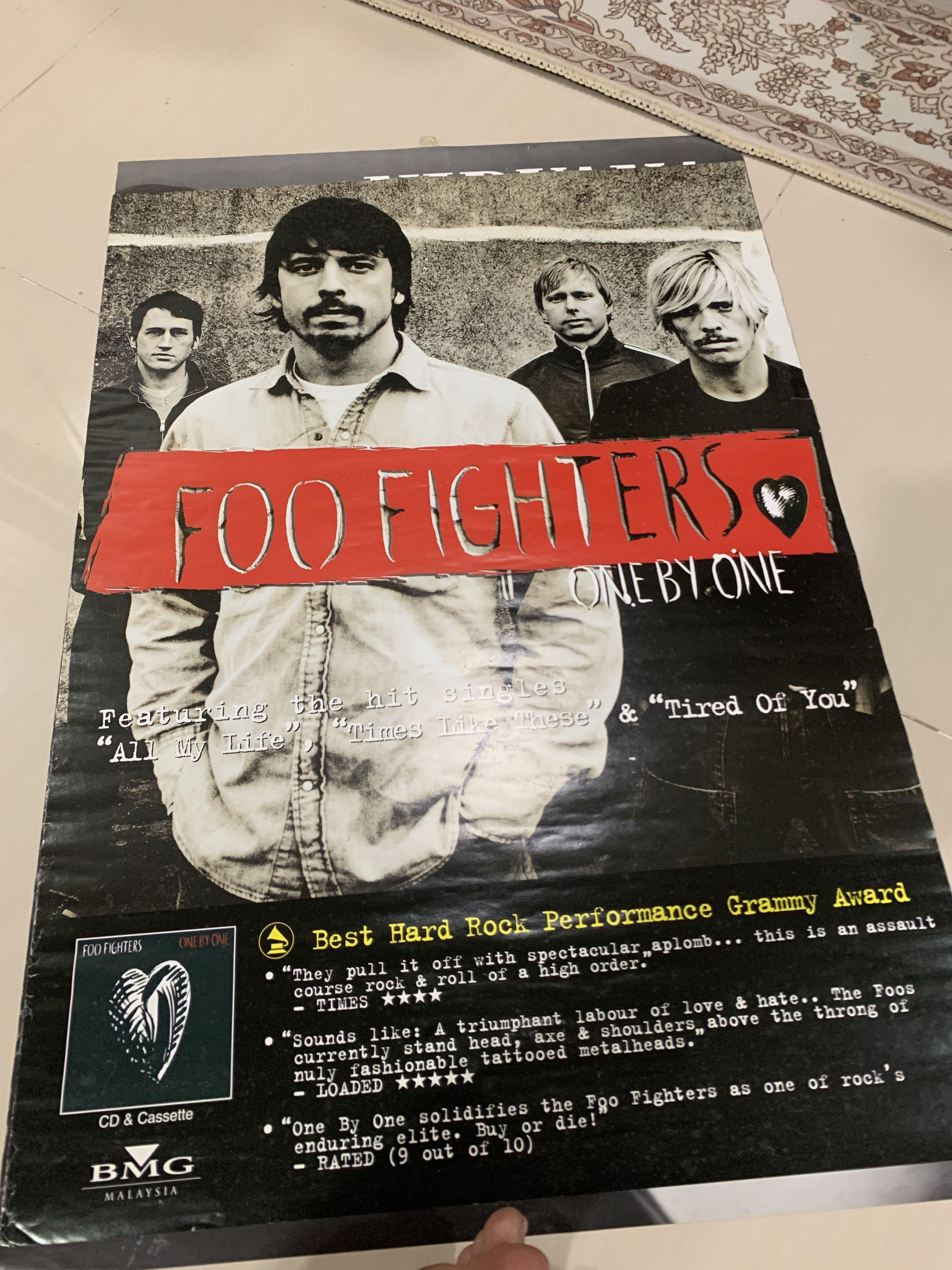 Original 2002 Foo Fighters Poster Promo Album, Hobbies & Toys, Music