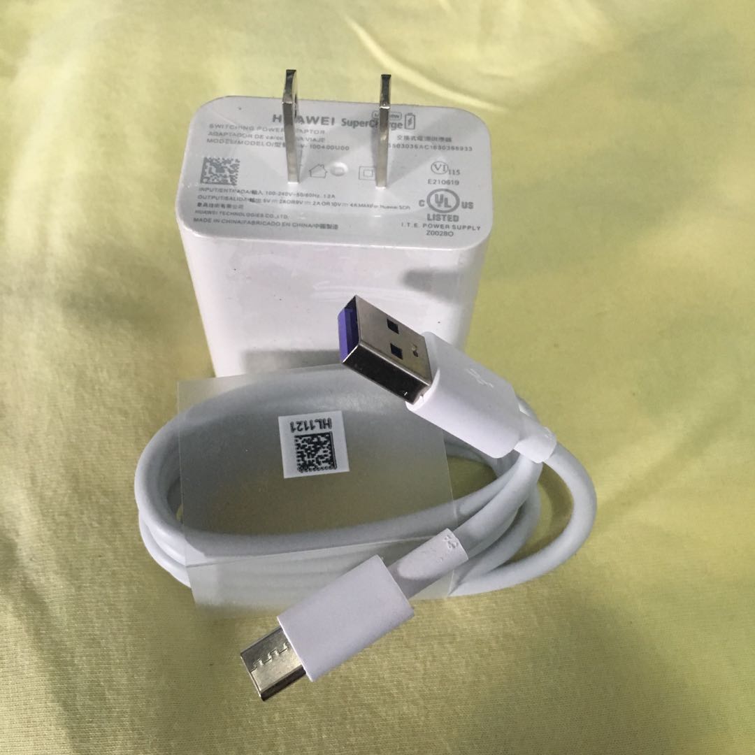 Original Huawei Charger Supercharge Adapter and Type C Cable, Mobile