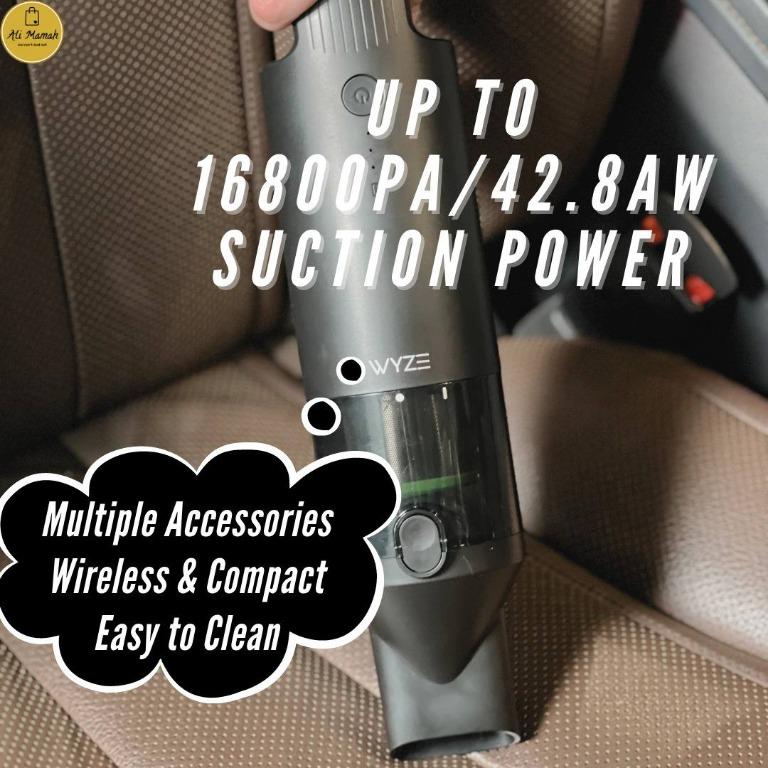 Portable Car Vacuum (Category: Carpets & Mats) located in Singapore. Submitted by alimamahsg (Listing ID 1139920561, Image 1). Description: MSRP: $85.90, but now it’s going for only $59.90!!! While stocks last! WYZE handheld vacuum is a US engineered product, assembled in China. It is lightweight and cordless which makes it easy to store. It has 16,800Pa/42.8AW suction power for home and car use. Moreover, it has a washable pre filter screen that