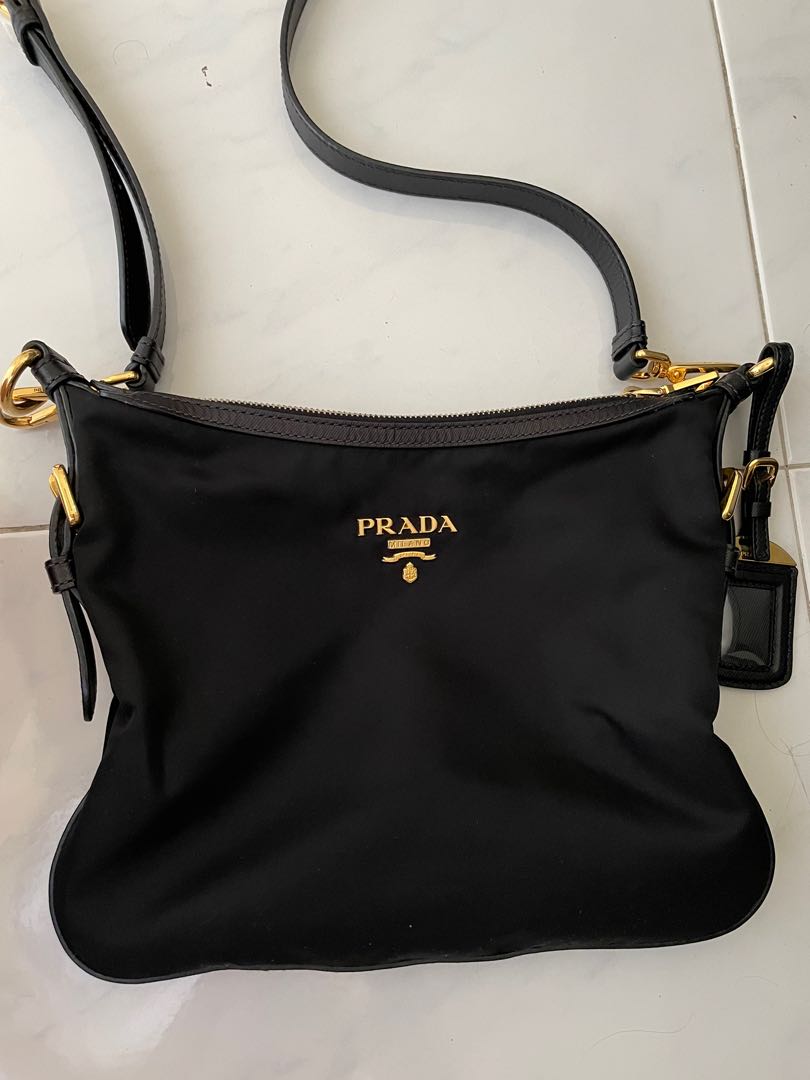 Prada tessuto sling cheap bag